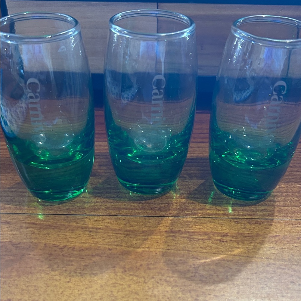 Carnival Green Glass Tumbler Set of 3